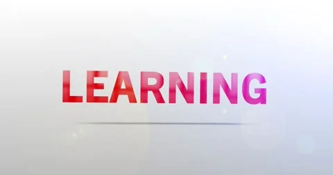 Learning. Particle Logo. Text Animation Stock Footage 135207384
