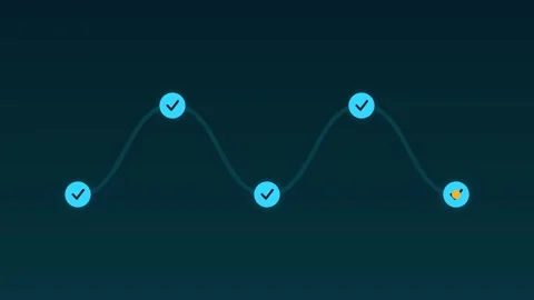 Learning path milestones progress aqua education loop 스톡 동영상 342613887