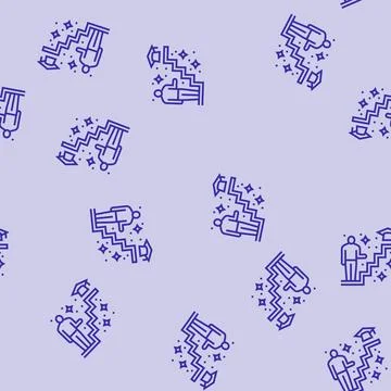 Learning path online learning platform line seamless pattern Illustrazione stock