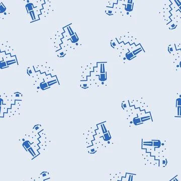 Learning path online learning platform glyph seamless pattern イラスト素材