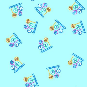 Learning path online learning platform vector seamless pattern Stock Illustration