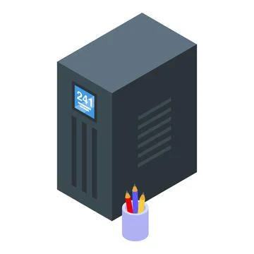 Learning pc block icon isometric vector. Training tool Stock-Illustration