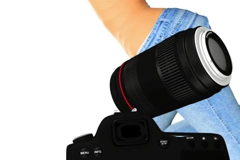 Learning photography Stock Illustration