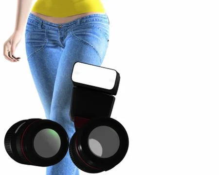 Learning photography Stock Illustration