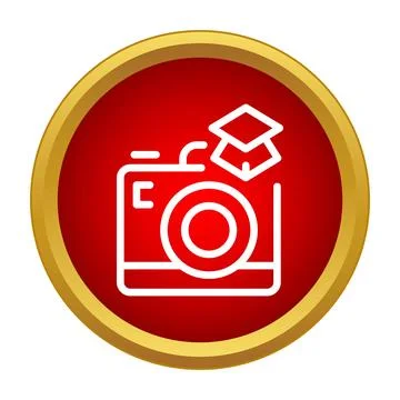Learning photography program icon button graphic design 库存插图