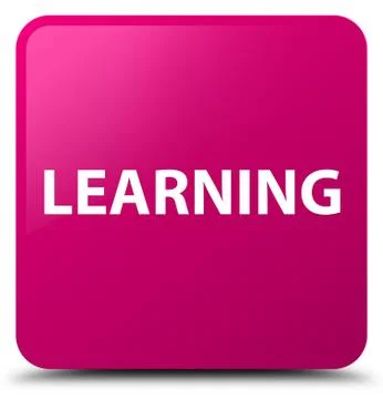 Learning pink square button Stockillustratie