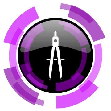 Learning pink violet modern design vector web and smartphone icon. Round butt イラスト素材