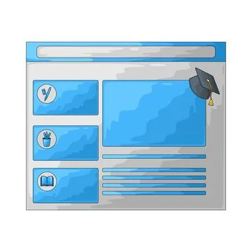 Learning platform illustration Illustrazione stock