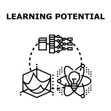 Learning potential for artificial intelligence and data science Stock Illustration