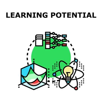 Learning potential for artificial intelligence and data science Stock Illustration