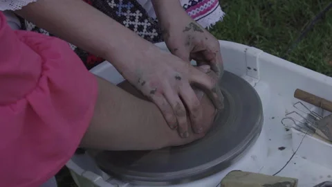 Learning Pottery Stock Footage 243110973