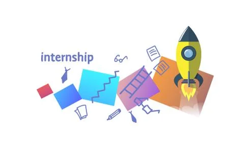 Learning practice successful experience internship concept sketch doodle Stock Illustration