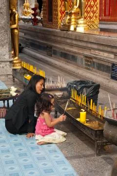 Learning to pray Stock Photos