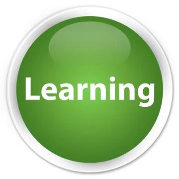 Learning premium soft green round button イラスト素材