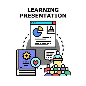 Learning presentation concept vector illustration and global education Stock Illustration