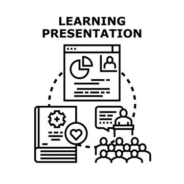 Learning presentation concept vector illustration and global education Stock Illustration