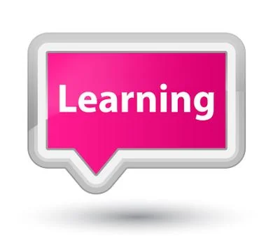 Learning prime pink banner button Stockillustratie