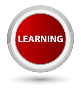 Learning prime red round button Stockillustratie