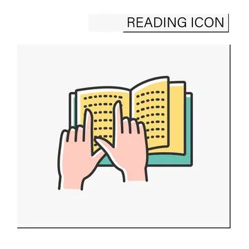 Learning process color icon Stock Illustration