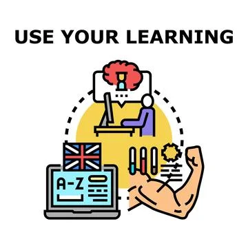 Learning process creating professional development and education success 스톡 일러스트