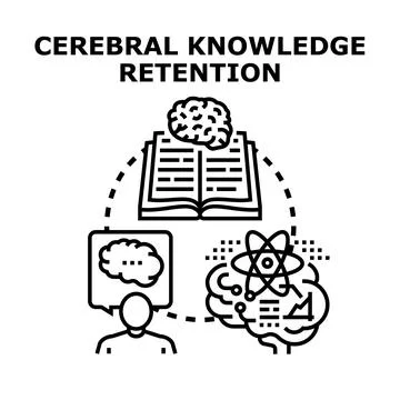 Learning process retaining knowledge and ideas in mind イラスト素材