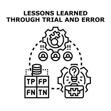 Learning process through analytics, solutions, and teamwork Stock Illustration