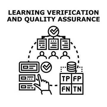 Learning process verification and quality assurance concept 스톡 일러스트