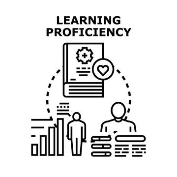 Learning proficiency concept developing skills and education Stock Illustration