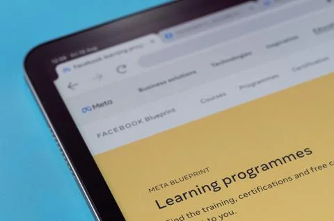 Learning program in meta blueprint 스톡 사진