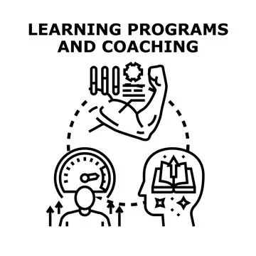 Learning programs and coaching for personal development and growth Illustrazione stock