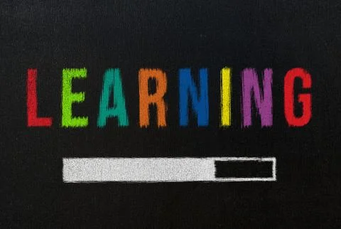 Learning with progress bar Stock Photos