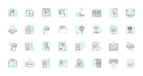 Learning Progress linear icons set. Growth, Improvement, Advancement Illustrazione stock