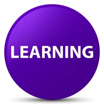 Learning purple round button Stock Illustration