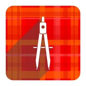 Learning red flat icon isolated. Stock Illustration
