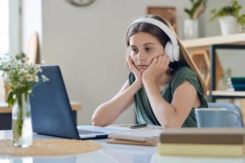 Learning remotely 스톡 사진