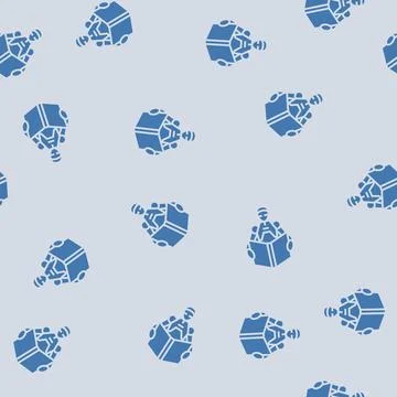 Learning robot social robotics glyph seamless pattern 库存插图
