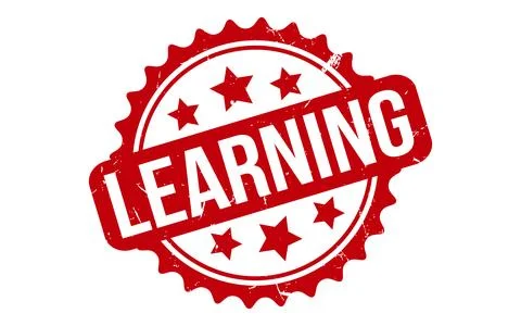 Learning Rubber Stamp Seal Vector Illustrazione stock