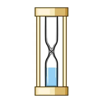 Learning sand timer kids cartoon vector illustration 스톡 일러스트