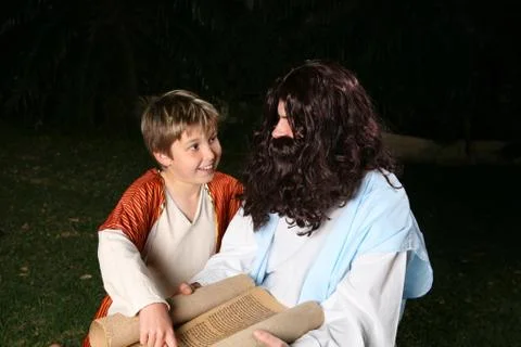 Learning the scriptures Stock Photos