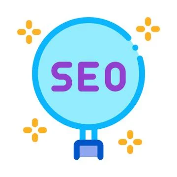 Learning search engine optimization icon vector outline illustration Illustrazione stock