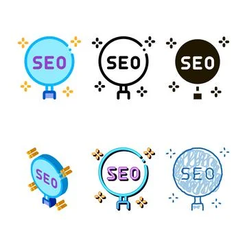 Learning search multipack engine optimization icon vector outline Stock Illustration