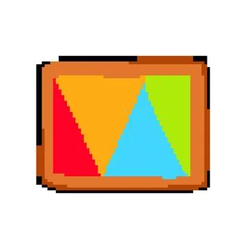 Learning shape sorter pixel art vector illustration Stock Illustration