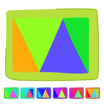 Learning shape sorter vector cartoon graphic Stock Illustration