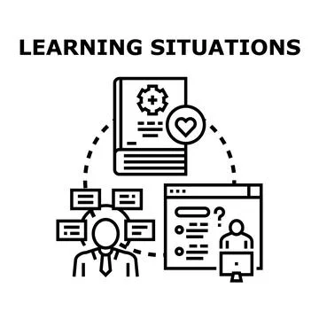 Learning situations and educational process concept イラスト素材