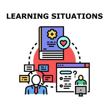 Learning situations and educational process concept イラスト素材