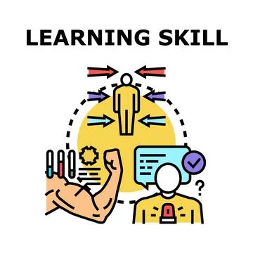 Learning skill development and personal education improving Stock Illustration