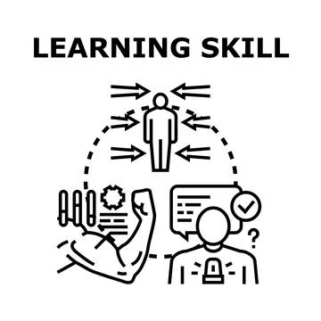 Learning skill development and personal education improving Stock Illustration