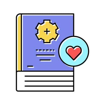 Learning soft skill color icon vector illustration Stock Illustration