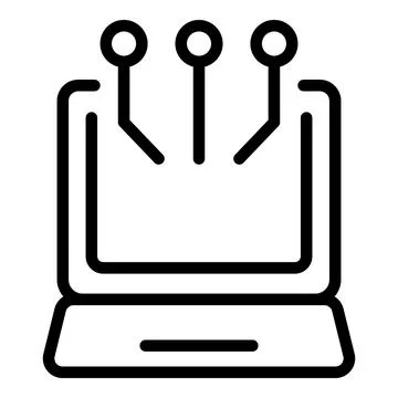 Learning software icon outline vector. Video knowledge Stock Illustration