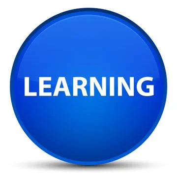 Learning special blue round button Stock Illustration